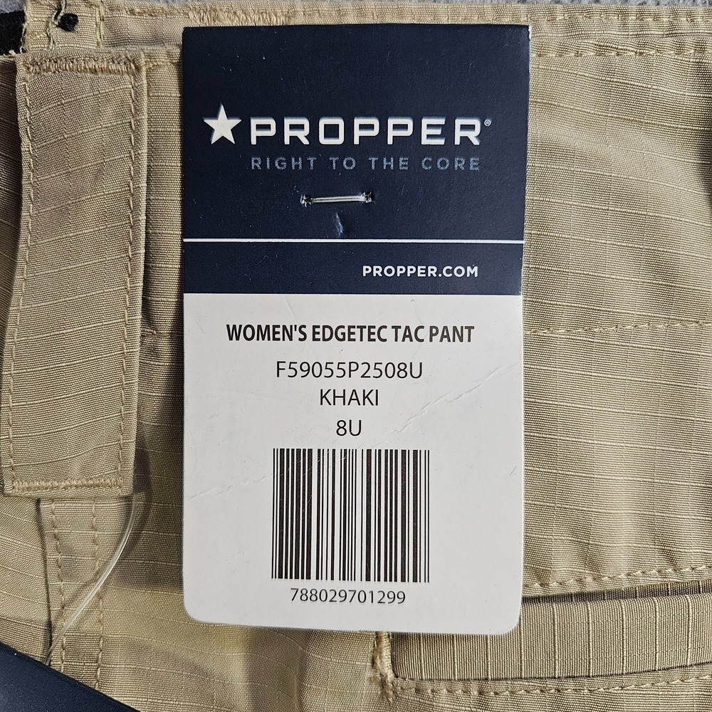 NEW Propper Edgetec Tactical Maternity Pants Women‎ Khaki Size 8 Unhemmed